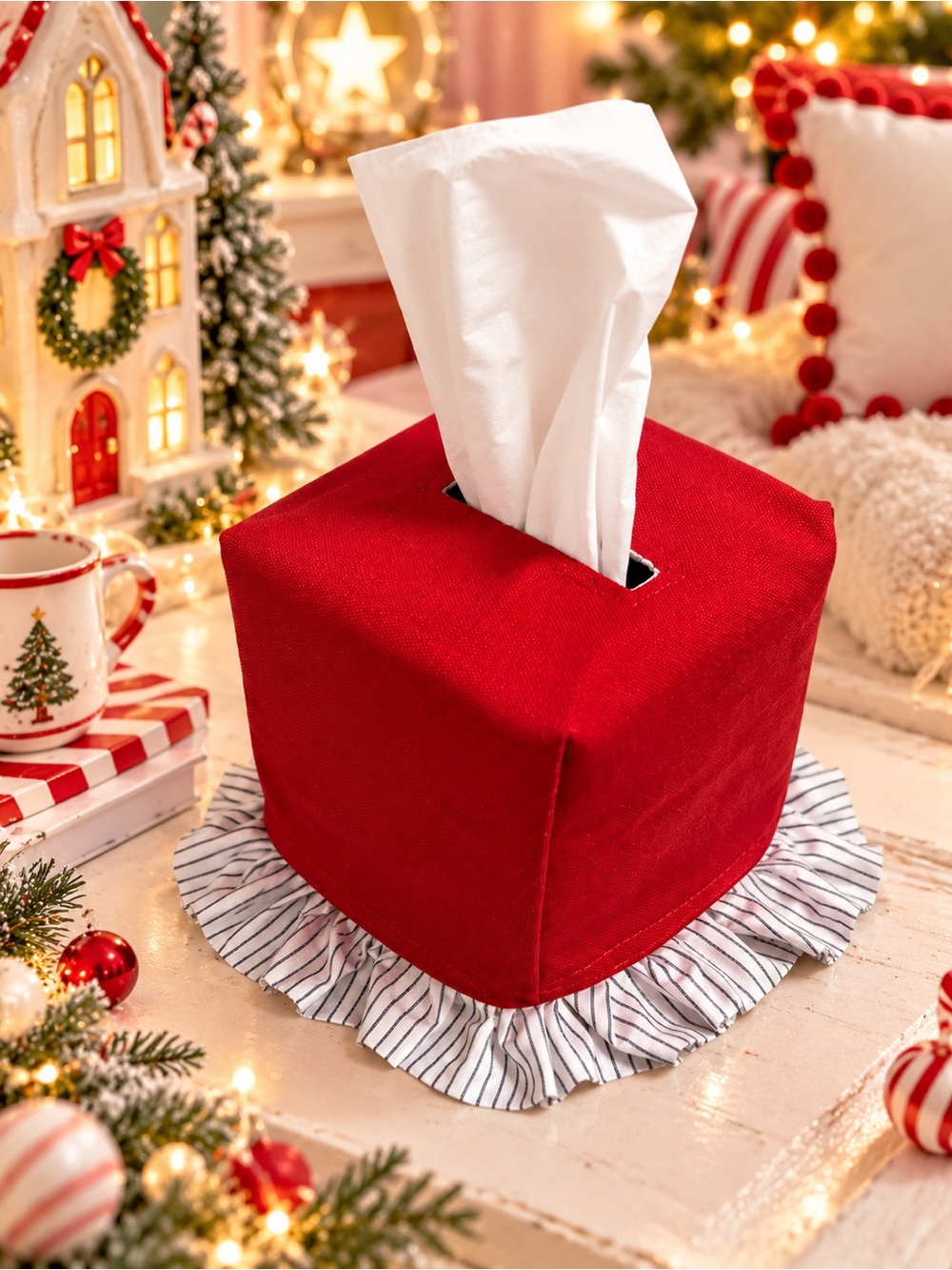 Tissue Box Cover by DiGangi: Reversible, with Everyday Style and Holiday Charm!